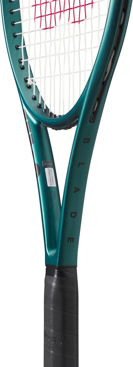imageWilson Blade 100 V9 Strung Performance Tennis RacketGrip Size 2 4 14