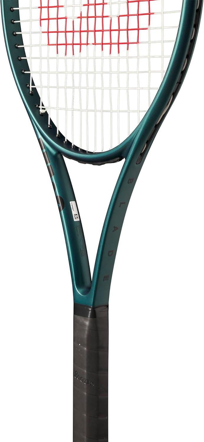 imageWilson Blade 100L V9 Strung Performance Tennis Rackets Strung with Sensation 16 Natural at Mid Range TensionGrip Size 2 4 14