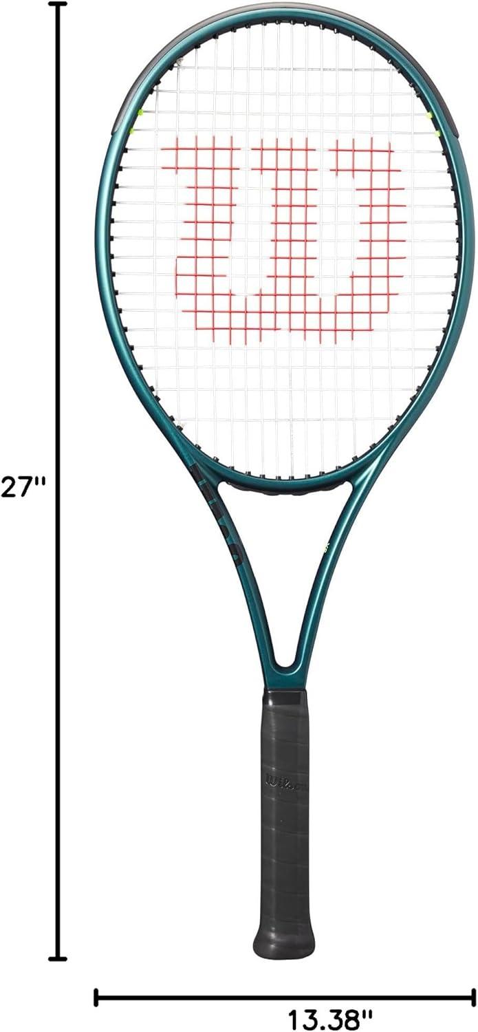 imageWilson Blade 100UL V9 Strung Performance Tennis Rackets Strung with Sensation 16 Natural at Mid Range TensionGrip Size 3 4 38