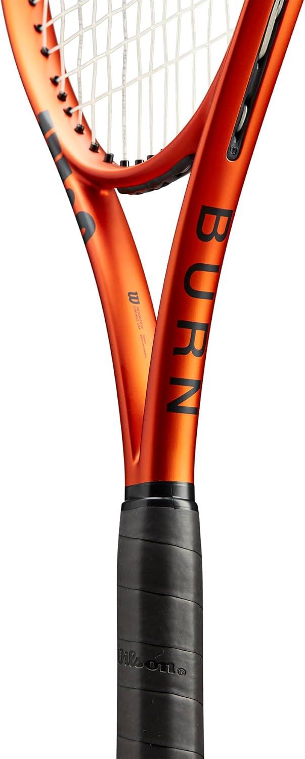 imageWilson Burn 100 V5 Performance Tennis Racket Strung with Sensation Grip Size 14 18 24 14 34 38 44 12Grip Size 2 4 14