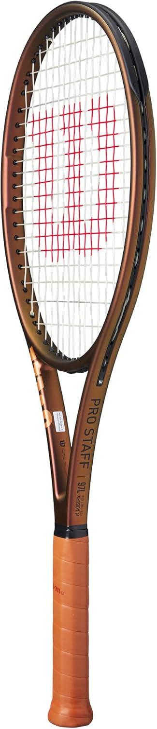 imageWilson Pro Staff 97L V14 Performance Tennis Rackets Strung with Sensation 16 Natural at Mid Range TensionGrip Size 2 4 14