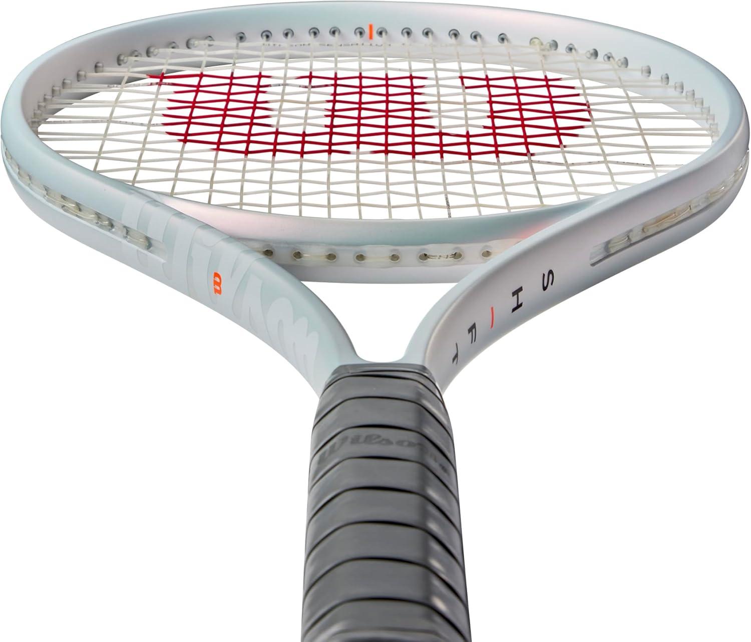imageWilson Shift 99 Pro V1 Strung Performance Tennis Racket Strung with Sensation 16 Natural at Mid Range TensionGrip Size 4 4 12