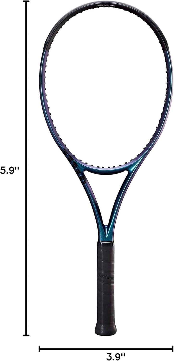 imageWilson Ultra 100 v40 Performance Tennis Rackets Strung with Sensation 16 Natural at Mid Range TensionGrip Size 1 4 18