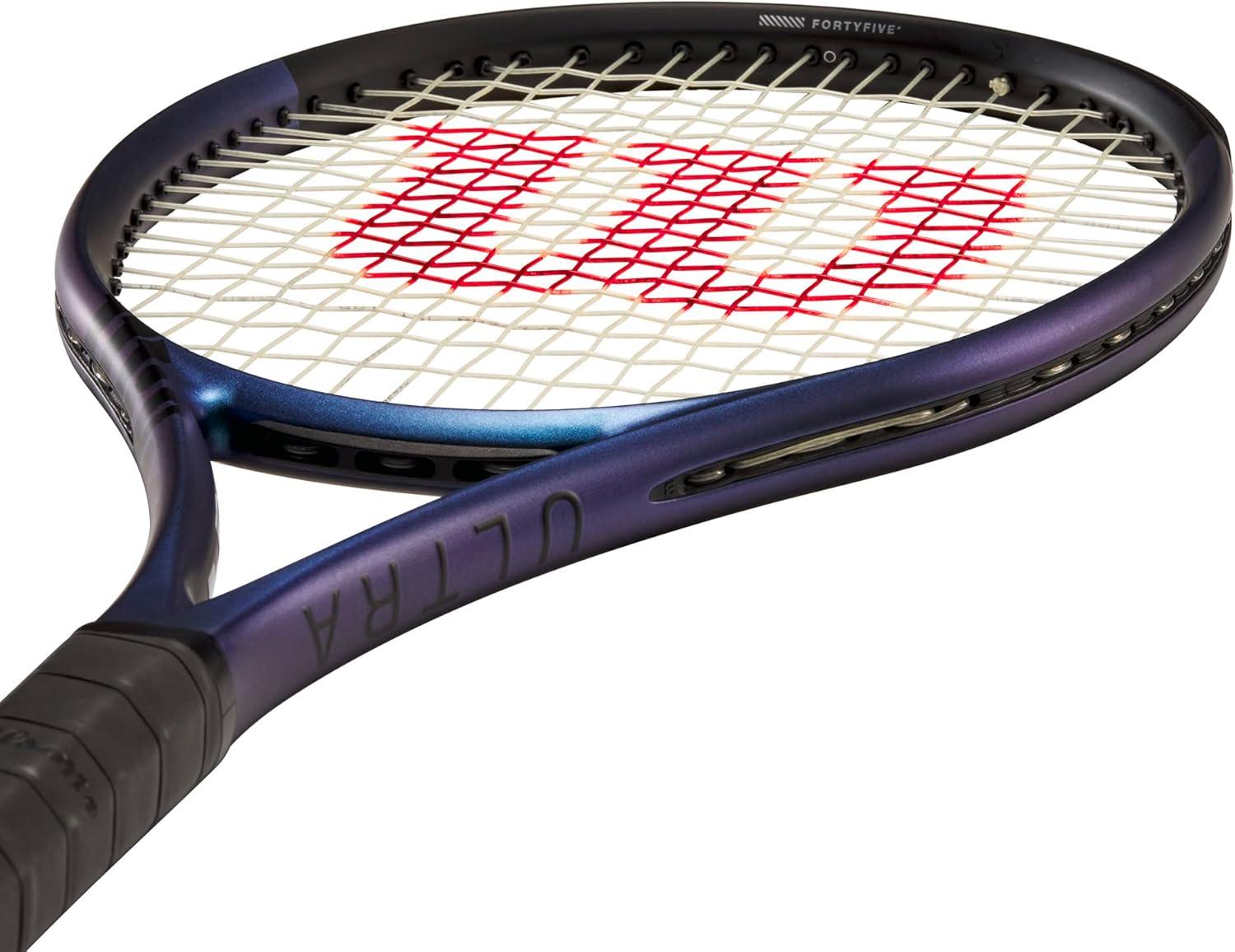 imageWilson Ultra 100 v40 Performance Tennis Rackets Strung with Sensation 16 Natural at Mid Range TensionGrip Size 2 4 14