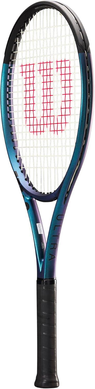 imageWilson Ultra 100 v40 Performance Tennis Rackets Strung with Sensation 16 Natural at Mid Range TensionGrip Size 2 4 14