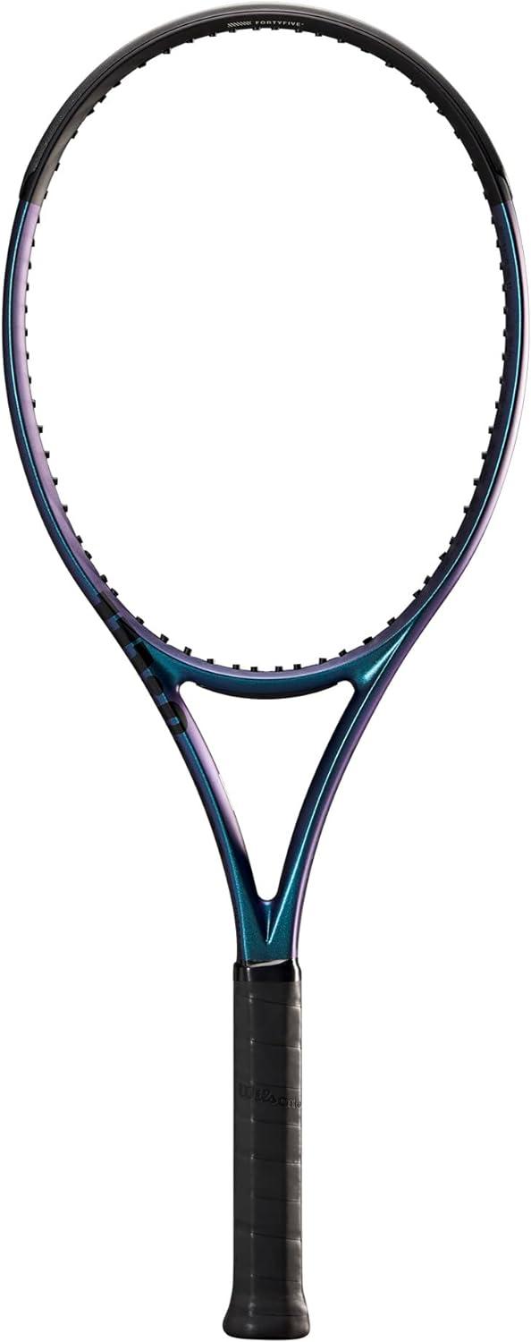 imageWilson Ultra 100 v40 Performance Tennis Rackets Strung with Sensation 16 Natural at Mid Range TensionGrip Size 3 4 38