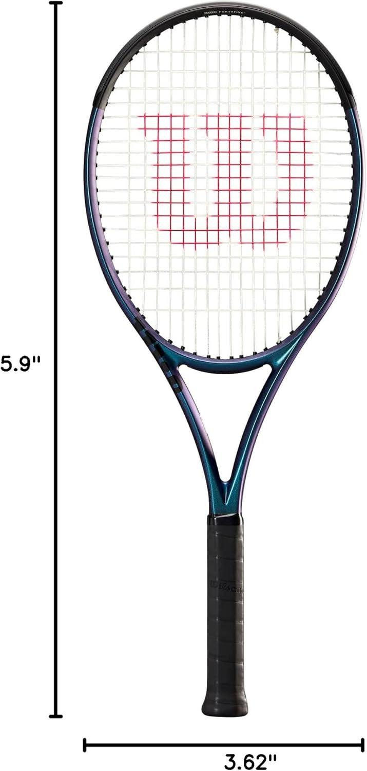 imageWilson Ultra 100 v40 Performance Tennis Rackets Strung with Sensation 16 Natural at Mid Range TensionGrip Size 3 4 38