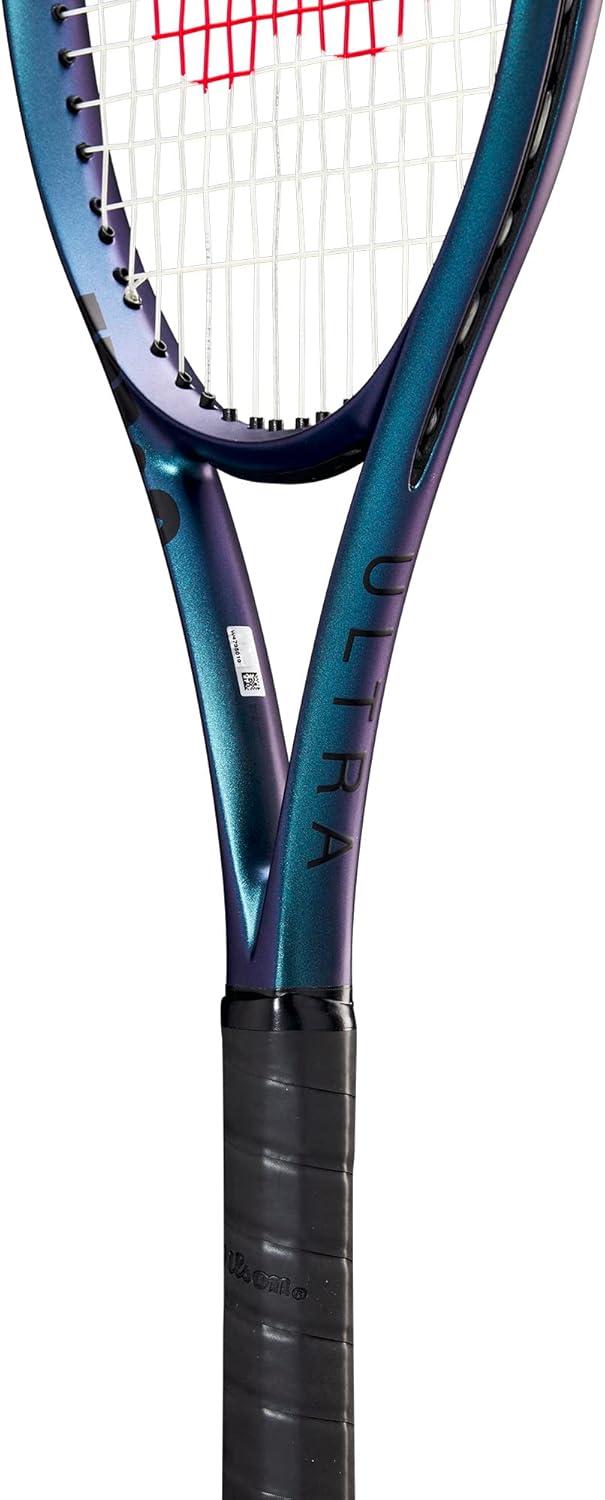 imageWilson Ultra 100 v40 Performance Tennis Rackets Strung with Sensation 16 Natural at Mid Range TensionGrip Size 3 4 38