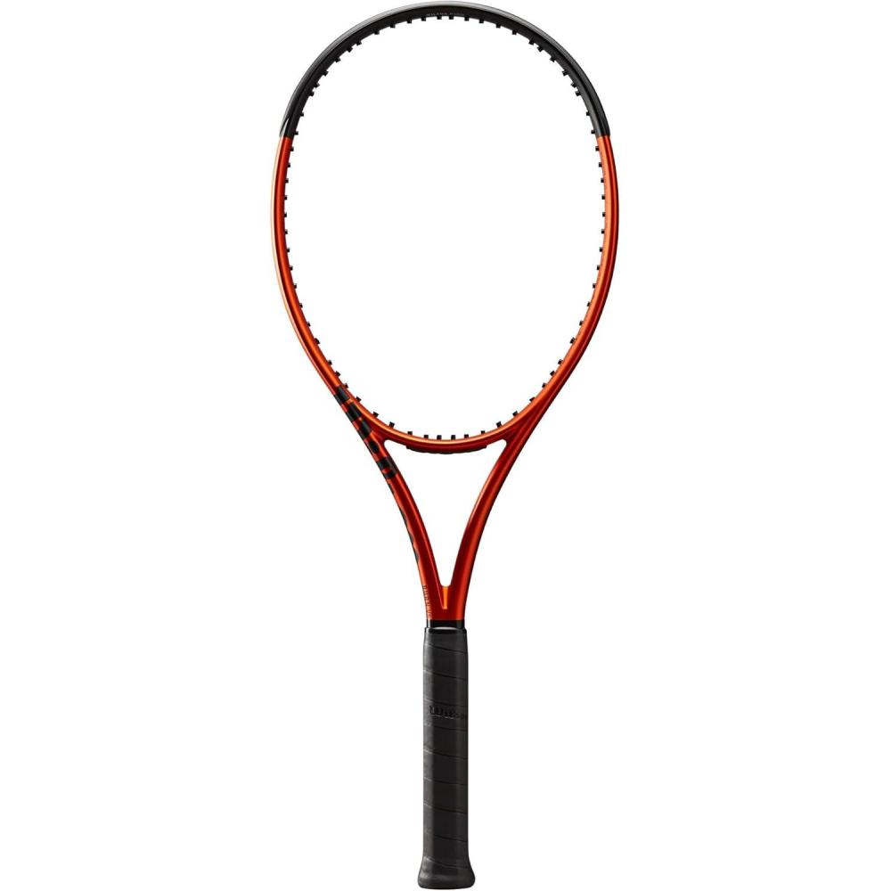 imageWilson Burn 100 V5 Performance Tennis Racket Strung with Sensation Grip Size 14 18 24 14 34 38 44 12Grip Size 3 4 38
