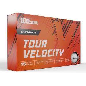 WILSON Tour Velocity Distance Golf Balls – 15 Pack, White