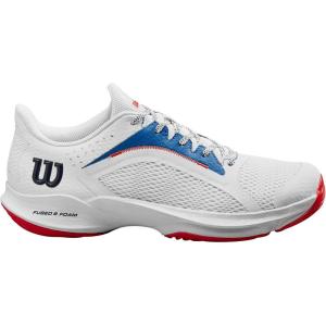WILSON Hurakn 2.0 Men’s Padel Shoes(White/Deja Vu Blue/Wilson Red)