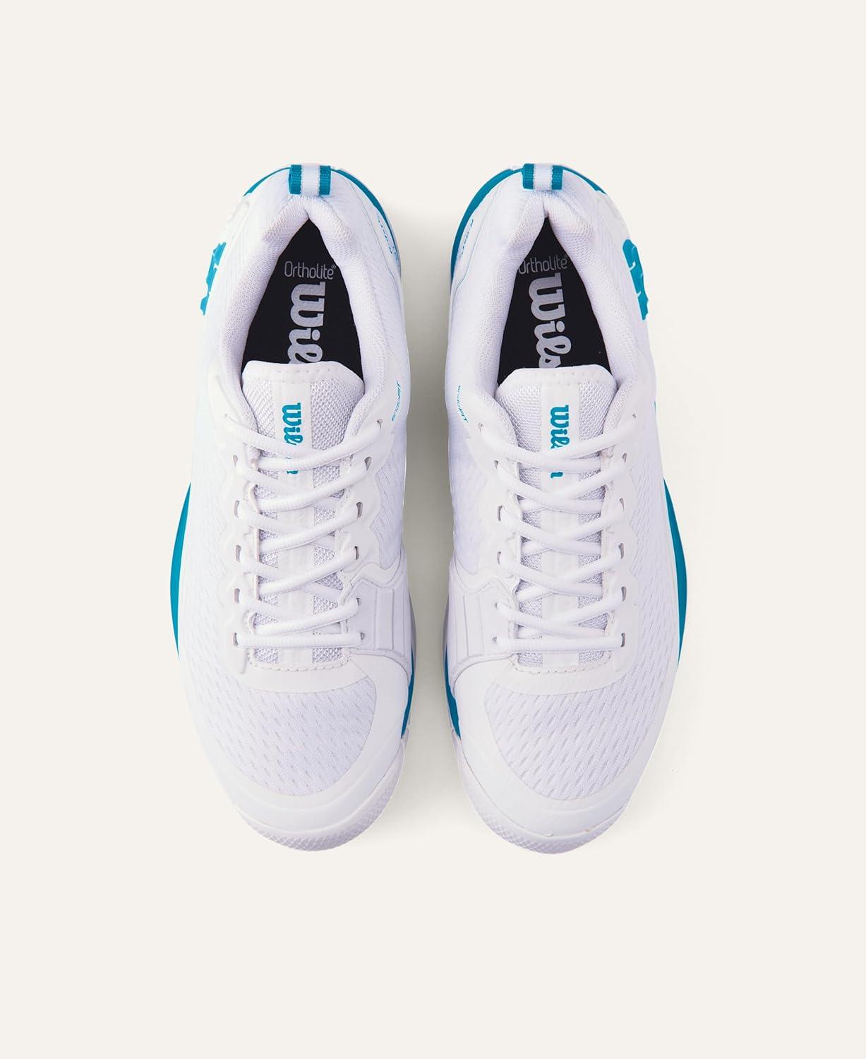 imageWilson Mens Rush Pro 45 Tennis ShoesWhiteAtomic Blue
