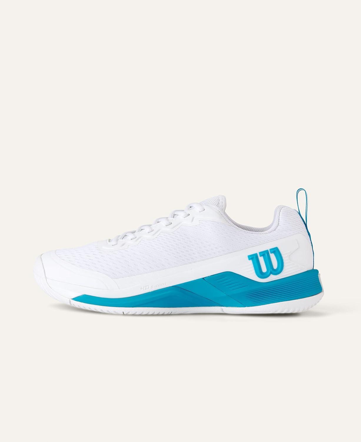 imageWilson Mens Rush Pro 45 Tennis ShoesWhiteAtomic Blue