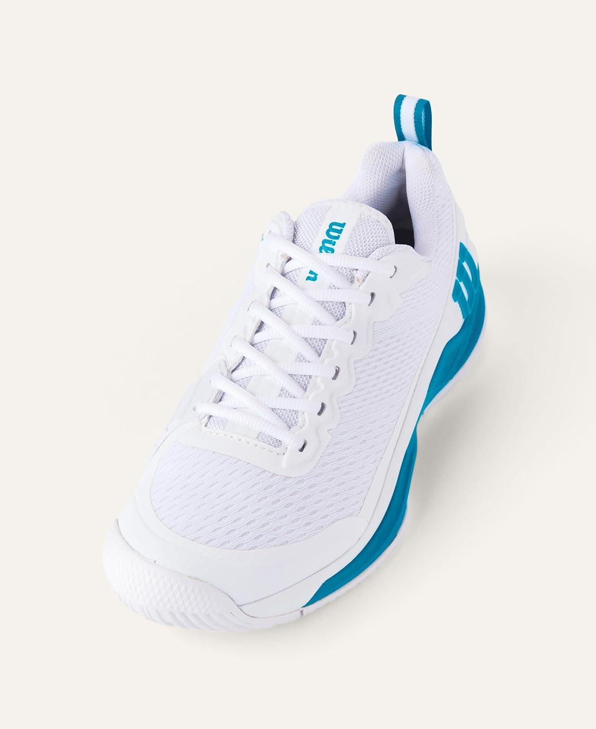 imageWilson Mens Rush Pro 45 Tennis ShoesWhiteAtomic Blue