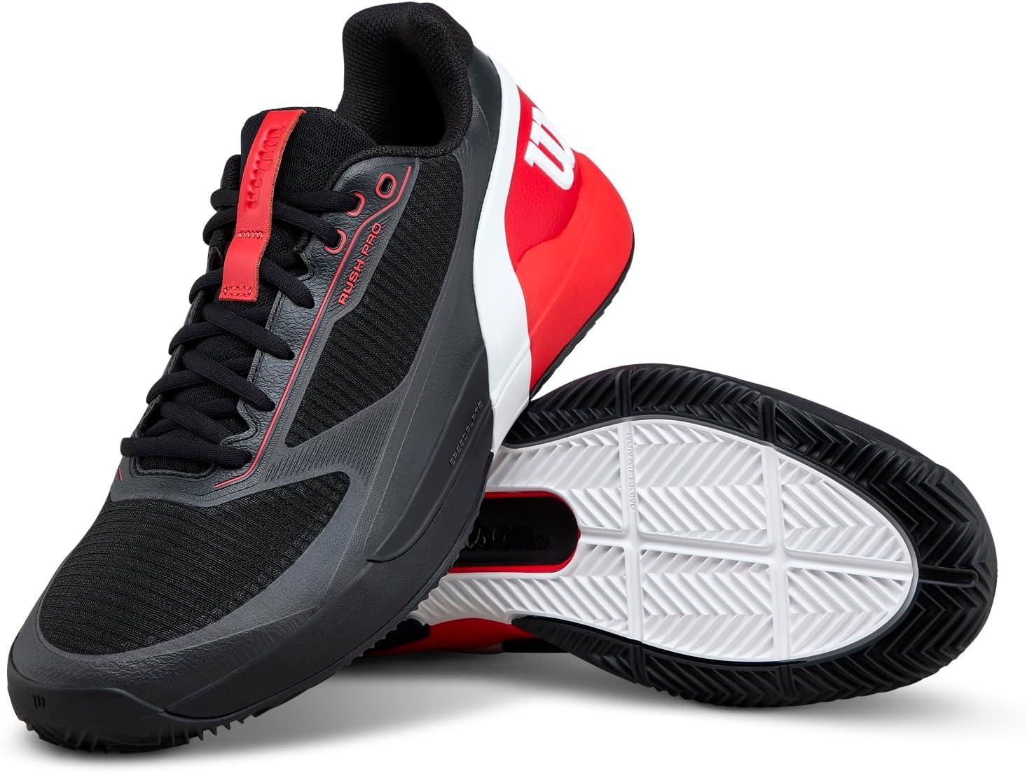 imageWilson Mens Rush Pro 5 Clay Mens Tennis ShoesBlackInfraredWhite