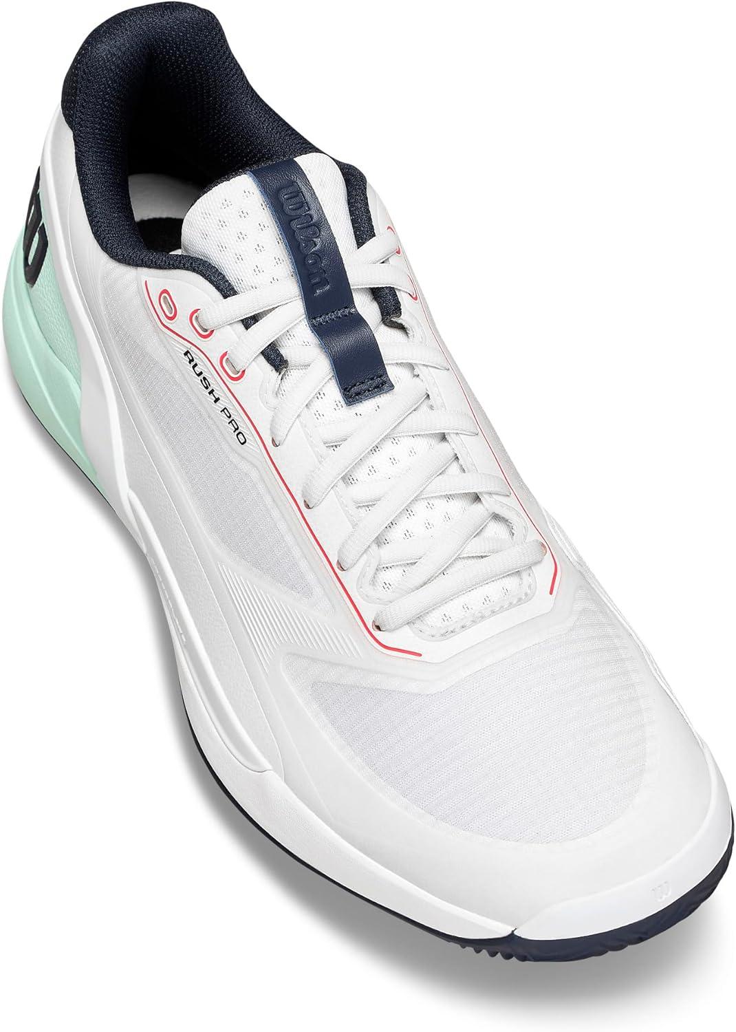 imageWilson Mens Rush Pro 5 Clay Mens Tennis ShoesWhiteBayFiery Coral