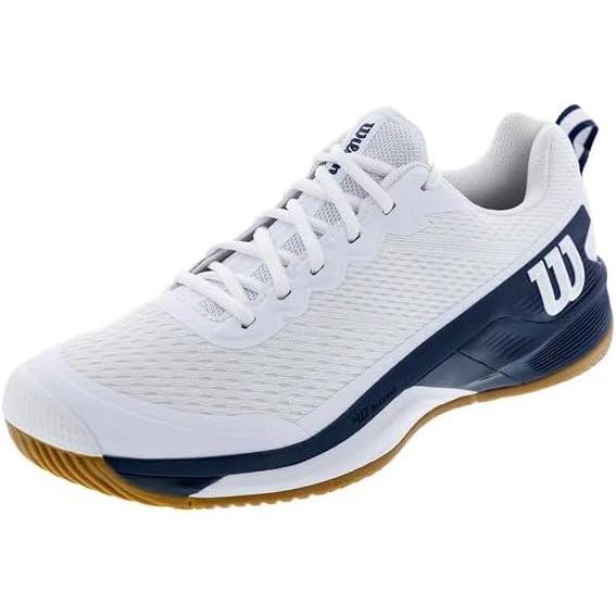 imageWilson Mens Rush Pro 45 Tennis ShoesWhiteNavy BlazerGum1a