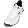 WILSON Mens Courtglide Men’s Tennis Shoes(White/Bay/Fiery Coral)