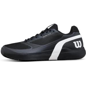 Wilson Mens Rush Pro 5 Clay Men’s Tennis Shoes(Black/White/Stormy Weather)