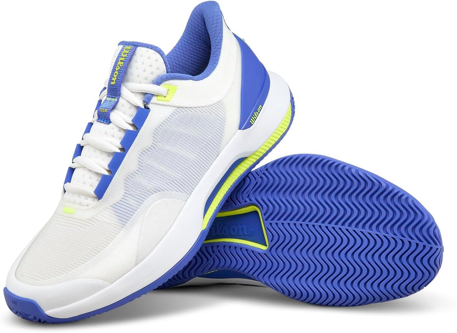 imageWILSON Intrigue Tour Womens Tennis ShoesWhiteAmparo BlueSafety Yellow
