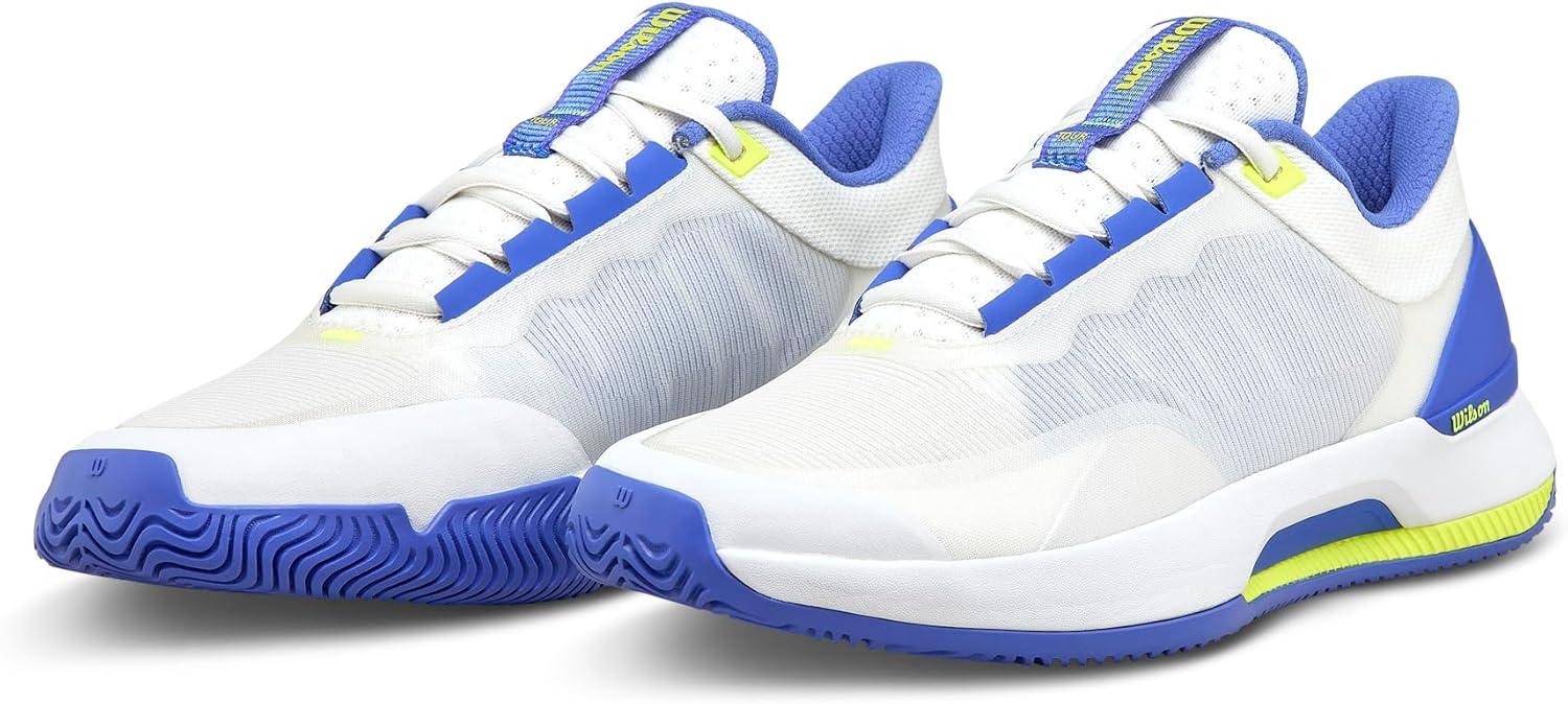 imageWILSON Intrigue Tour Womens Tennis ShoesWhiteAmparo BlueSafety Yellow