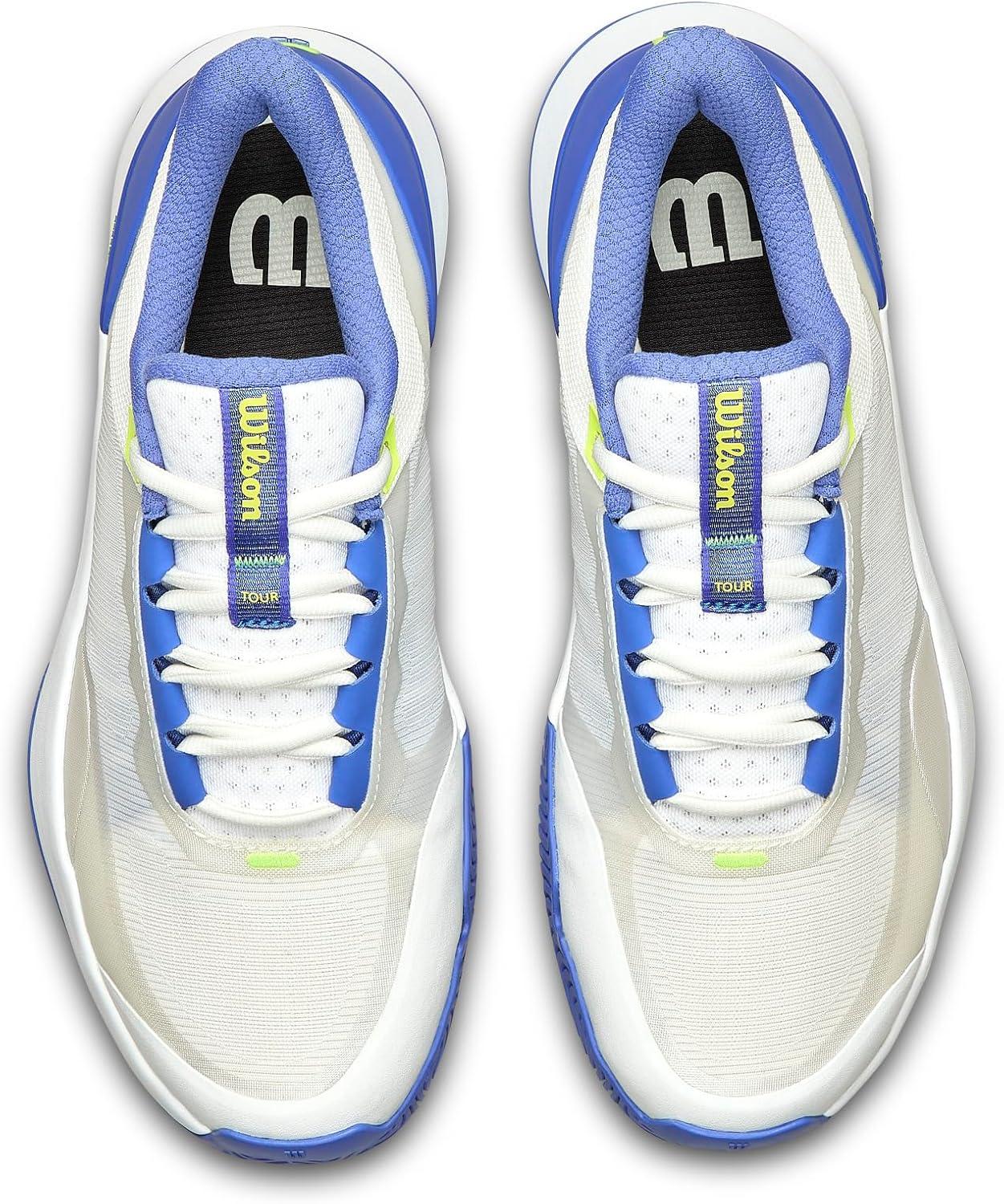 imageWILSON Intrigue Tour Womens Tennis ShoesWhiteAmparo BlueSafety Yellow