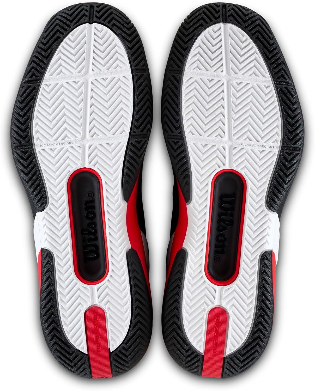 imageWILSON Mens Rush Pro 5 Tennis ShoesBlackInfraredWhite