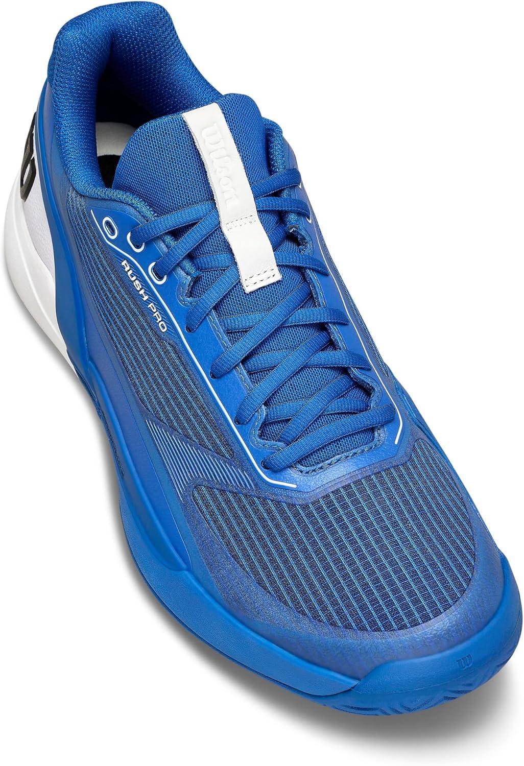 imageWILSON Mens Rush Pro 5 Tennis ShoesDeja Vu BlueWhiteBlack