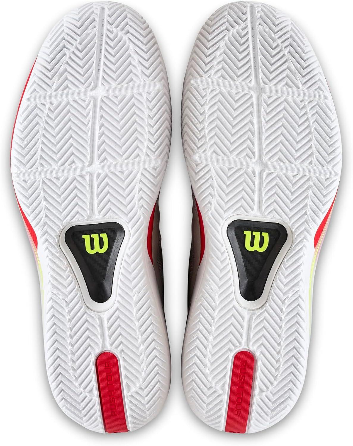 imageWILSON Mens Rush Tour 5 Tennis ShoesWhiteBlackInfrared