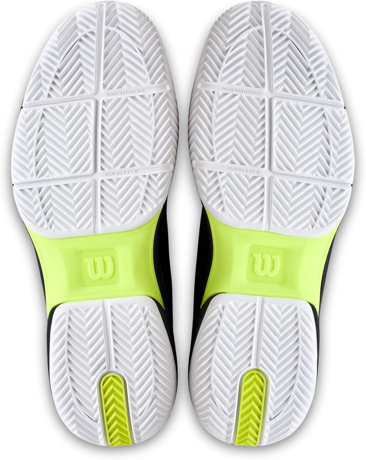 imageWilson Mens Rush Lite 5 Clay Mens Tennis ShoesBlackWhiteSafety Yello