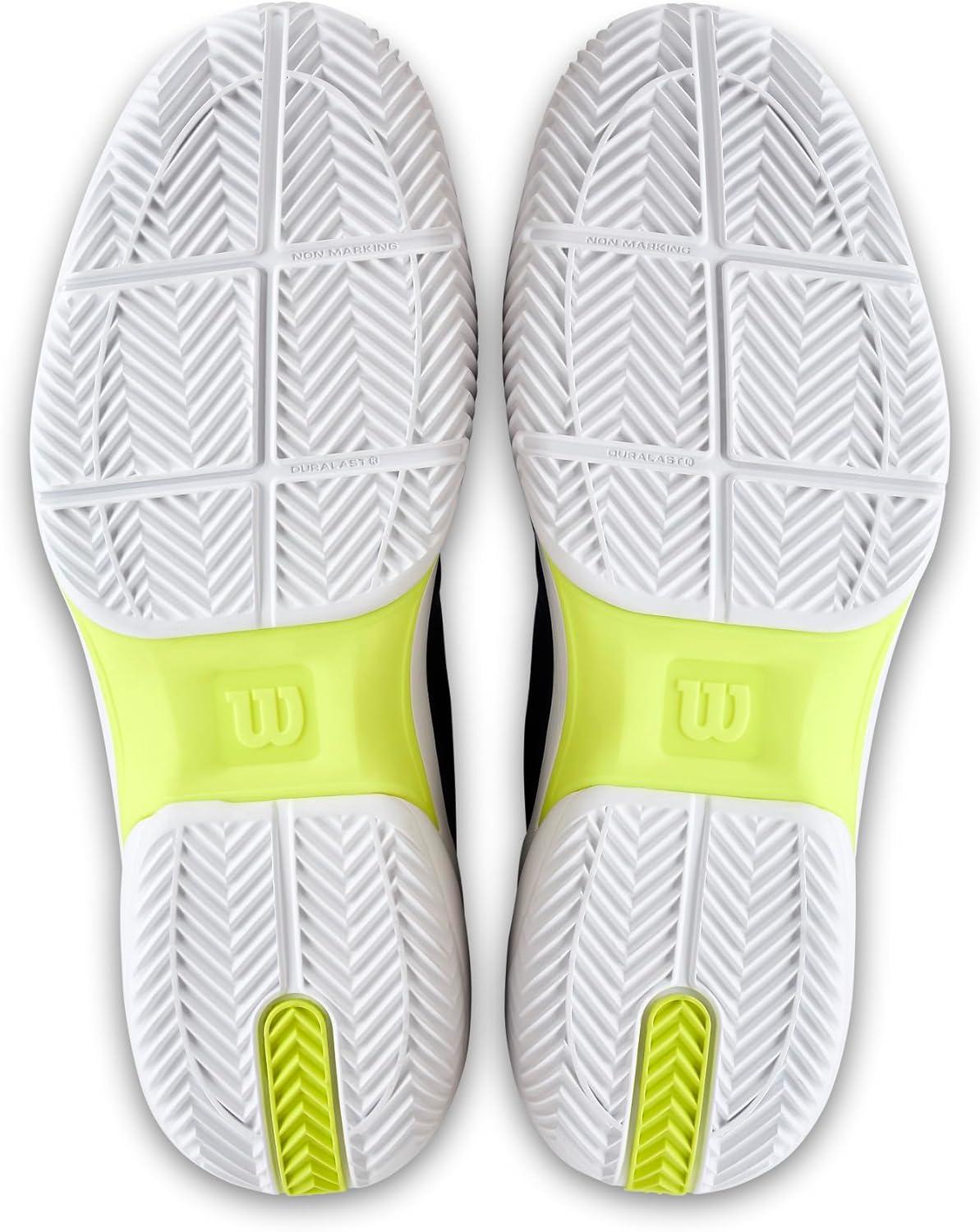 imageWilson Mens Rush Lite 5 Clay Mens Tennis ShoesDeja Vu BlueWhiteSafety Yellow