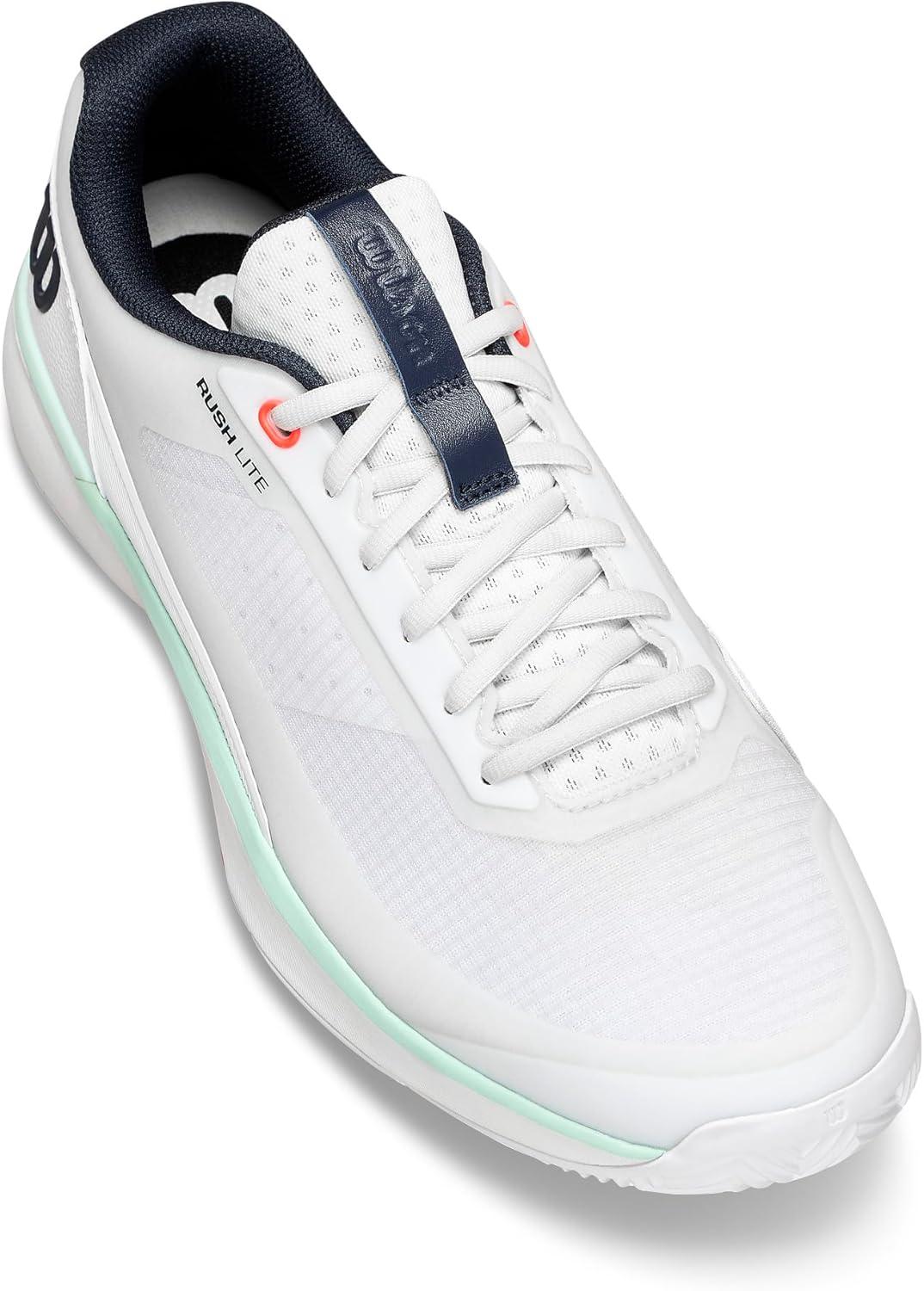 imageWilson Mens Rush Lite 5 Clay Mens Tennis ShoesWhiteBayFiery Coral