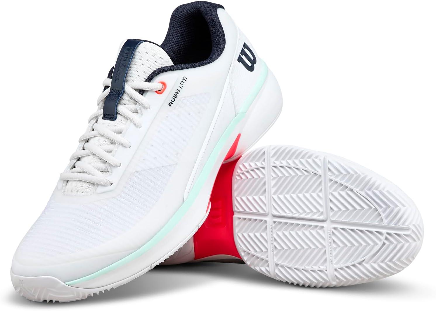 imageWilson Mens Rush Lite 5 Clay Mens Tennis ShoesWhiteBayFiery Coral