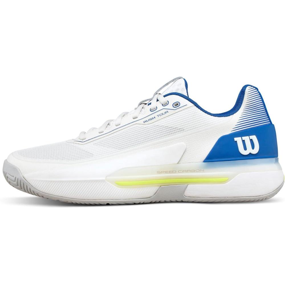 imageWILSON Mens Rush Tour 5 Tennis ShoesWhiteDeja Vu BlueLunar Rock
