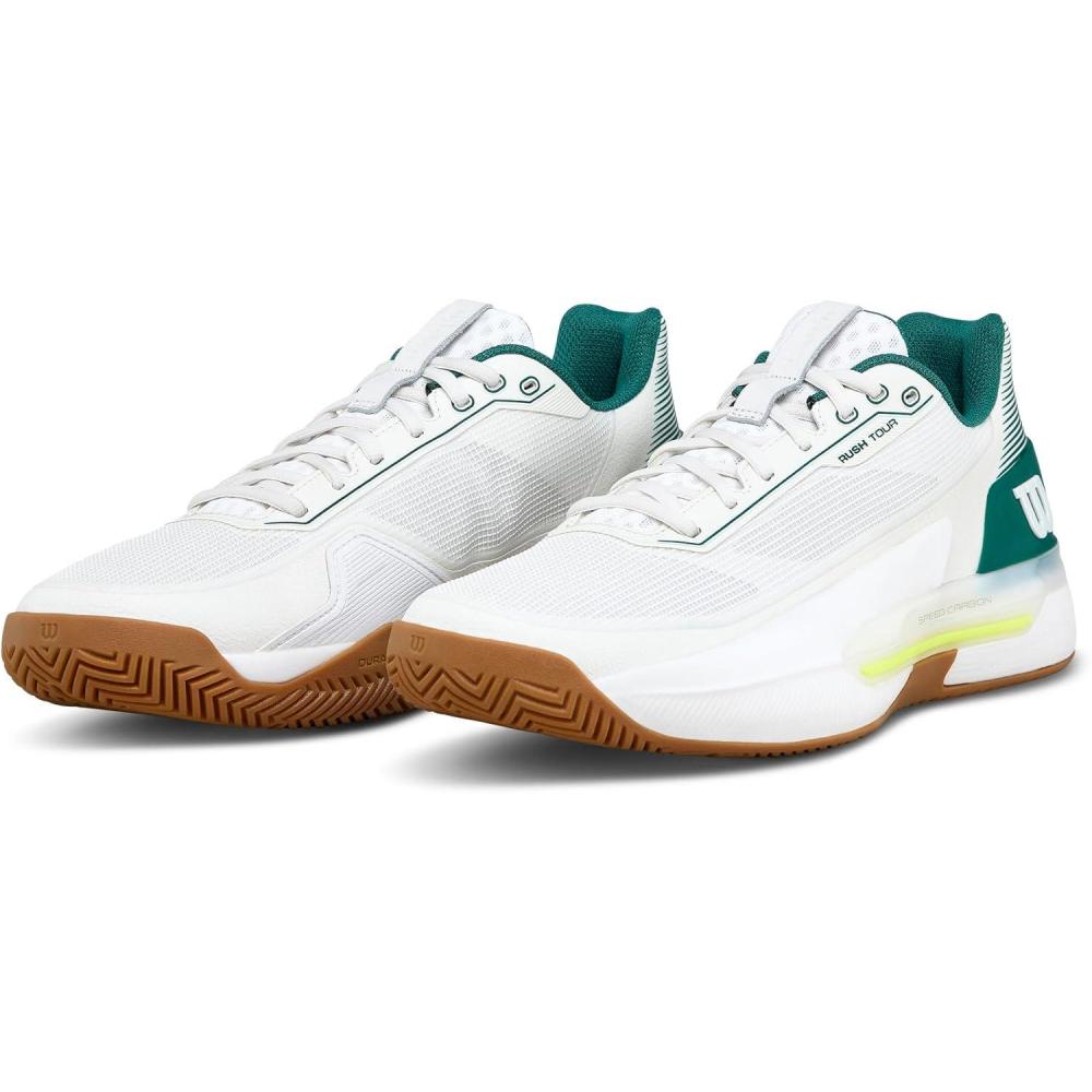 imageWILSON Mens Rush Tour 5 Tennis ShoesWhiteEvergreenGum1a
