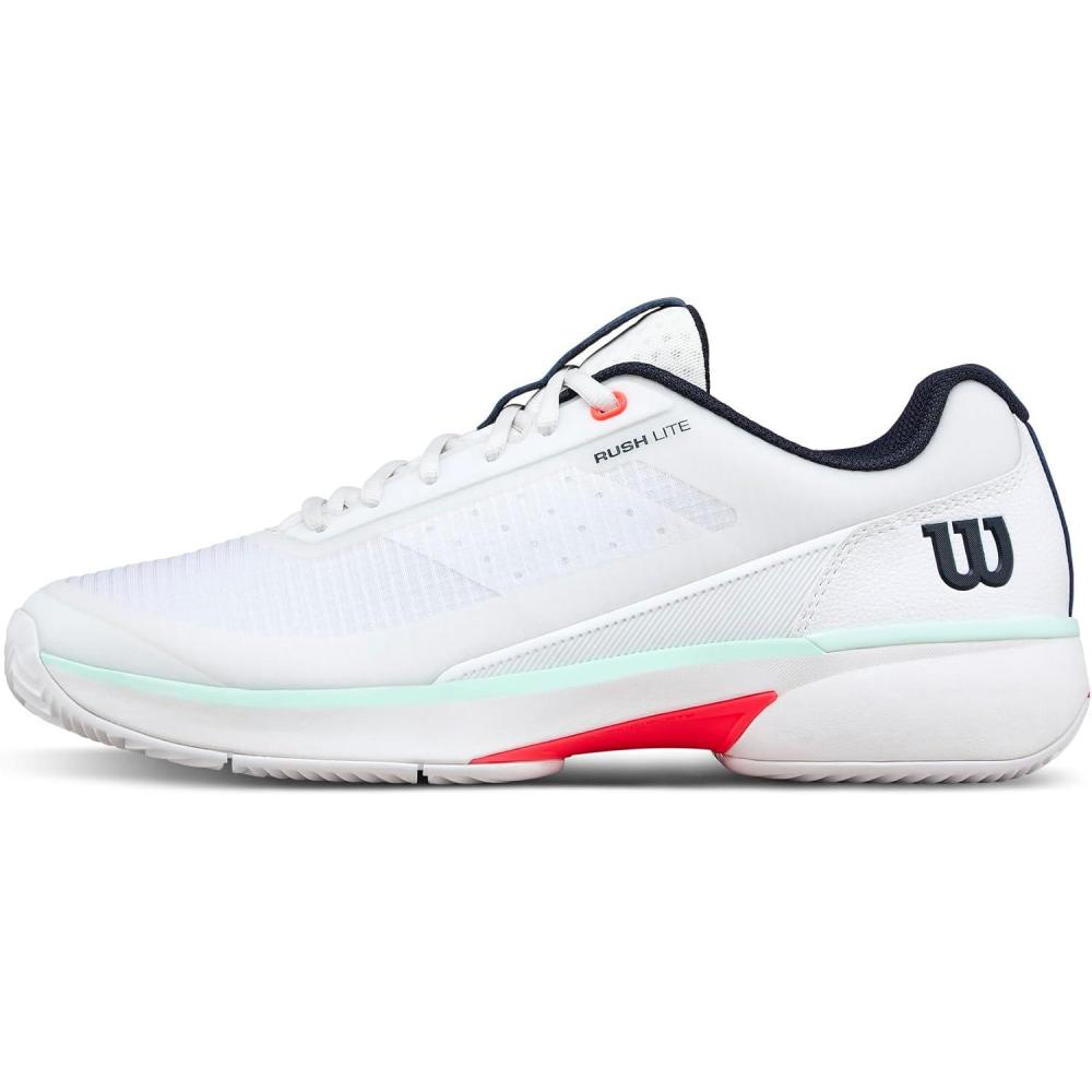 imageWilson Mens Rush Lite 5 Clay Mens Tennis ShoesWhiteBayFiery Coral