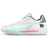 WILSON Men’s Rush Tour 5 Tennis Shoes(White/Bay/Fiery Coral)