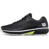 Wilson Mens Rush Lite 5 Clay Men’s Tennis Shoes(Black/White/Safety Yello)