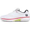 Wilson Mens Rush Lite 5 Clay Men’s Tennis Shoes(White/Black/Infrared)
