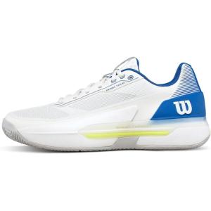 WILSON Men’s Rush Tour 5 Tennis Shoes(White/Deja Vu Blue/Lunar Rock)