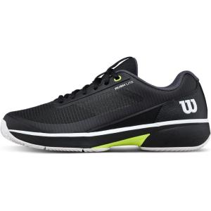 Wilson Mens Rush Lite 5 Clay Men’s Tennis Shoes(Black/White/Safety Yello)