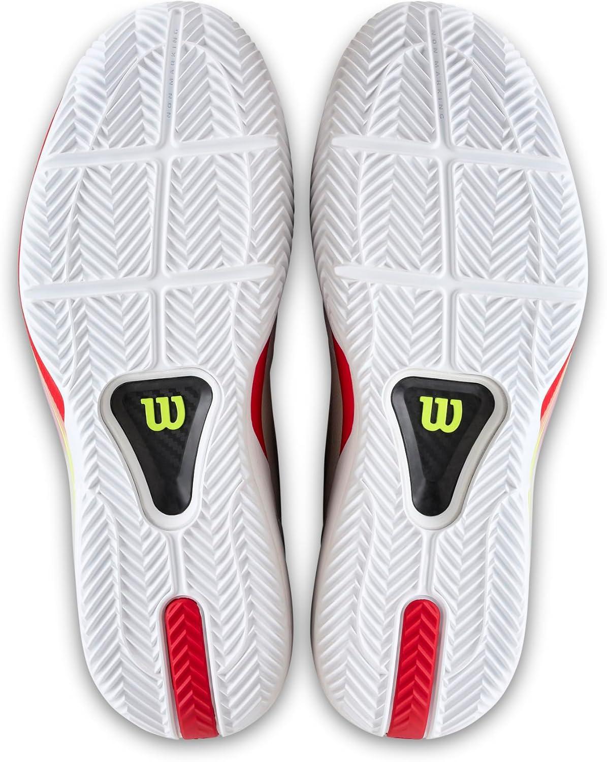 imageWilson Mens Rush Tour 5 Clay Mens Tennis ShoesWhiteBlackInfrared