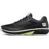 WILSON Men’s Rush Lite 5 Tennis Shoes(Black/White/Safety Yellow)
