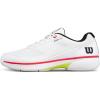 WILSON Men’s Rush Lite 5 Tennis Shoes(White/Black/Infrared)