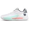 Wilson Mens Rush Tour 5 Clay Men’s Tennis Shoes(White/Bay/Fiery Coral)