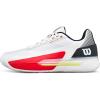 Wilson Mens Rush Tour 5 Clay Men’s Tennis Shoes(White/Black/Infrared)