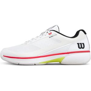 WILSON Men’s Rush Lite 5 Tennis Shoes(White/Black/Infrared)