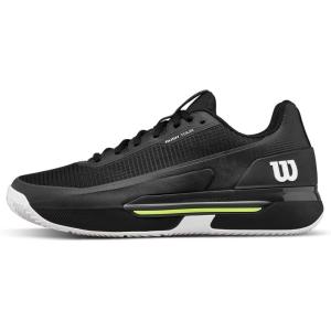 Wilson Mens Rush Tour 5 Clay Men’s Tennis Shoes(Black/White/Safety Yellow)