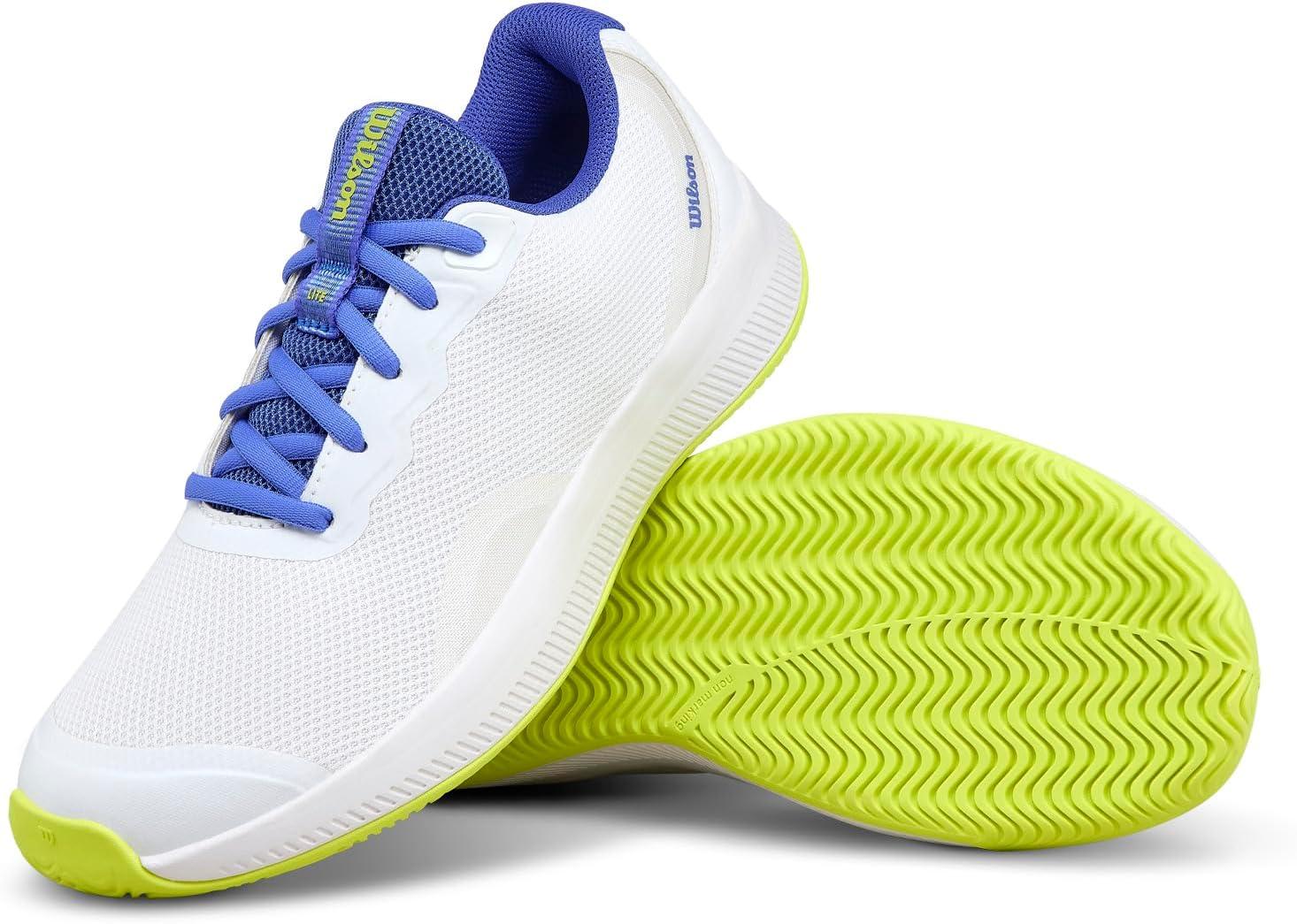 imageWilson Womens Intrigue Lite Womens Tennis ShoesWhiteAmparo BlueSafety Yellow