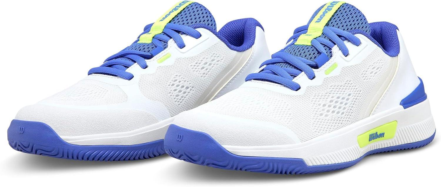 imageWilson Womens Intrigue Pro Womens Tennis ShoesWhiteAmparo BlueSafety Yellow